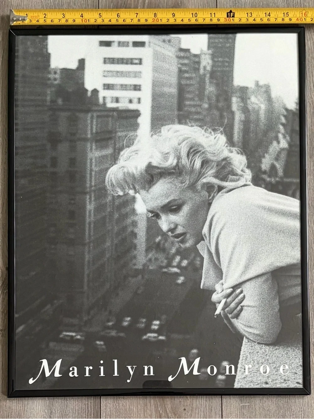 Vintage 90s Marilyn Monroe NYC Balcony 16x20 Framed Poster Print
